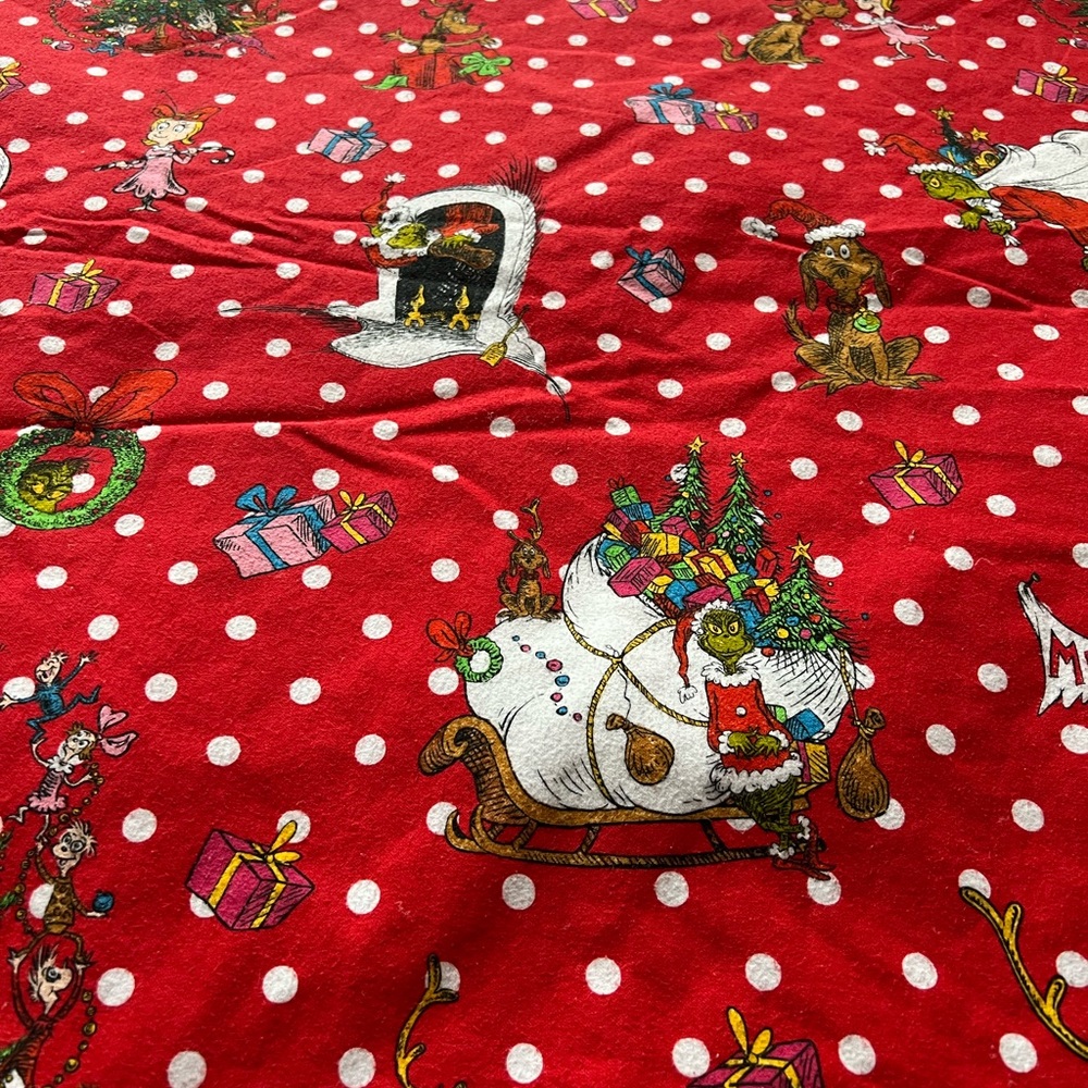 PotteryBarn Grinch Fleece Duvet